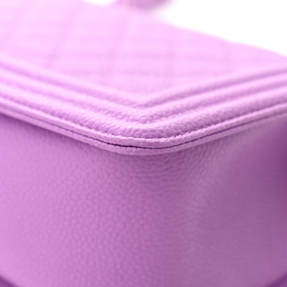 Chanel Caviar Quilted Medium Boy Flap Purple 12 of 15