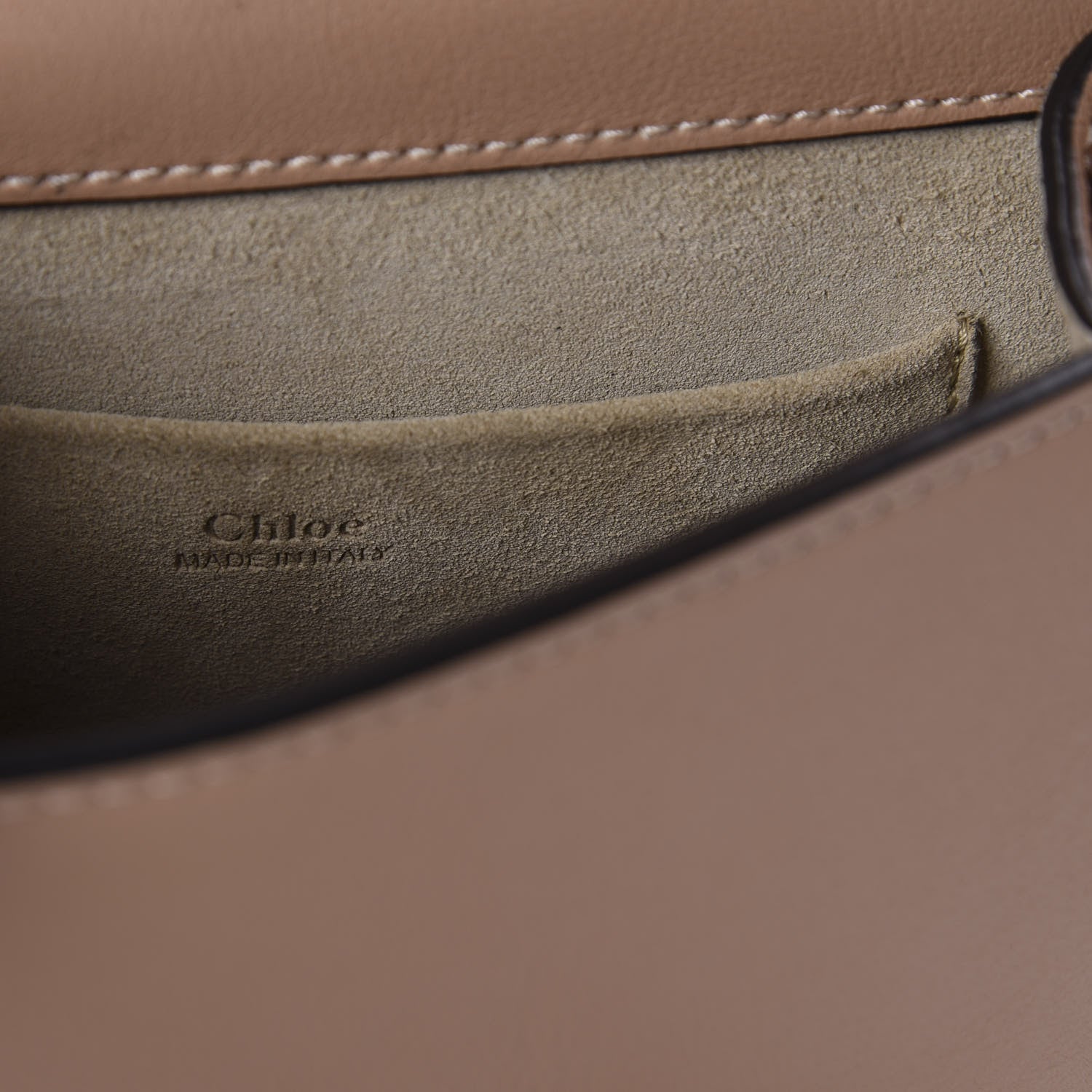 Chloe Calfskin Suede Small Nile Bracelet Bag Biscotti Beige 9 of 11