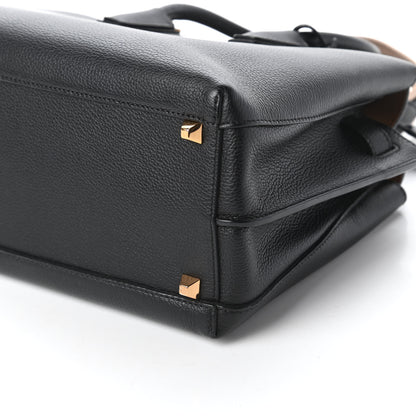 MCM Grained Calfskin Medium Milla Tote Black 7 of 9