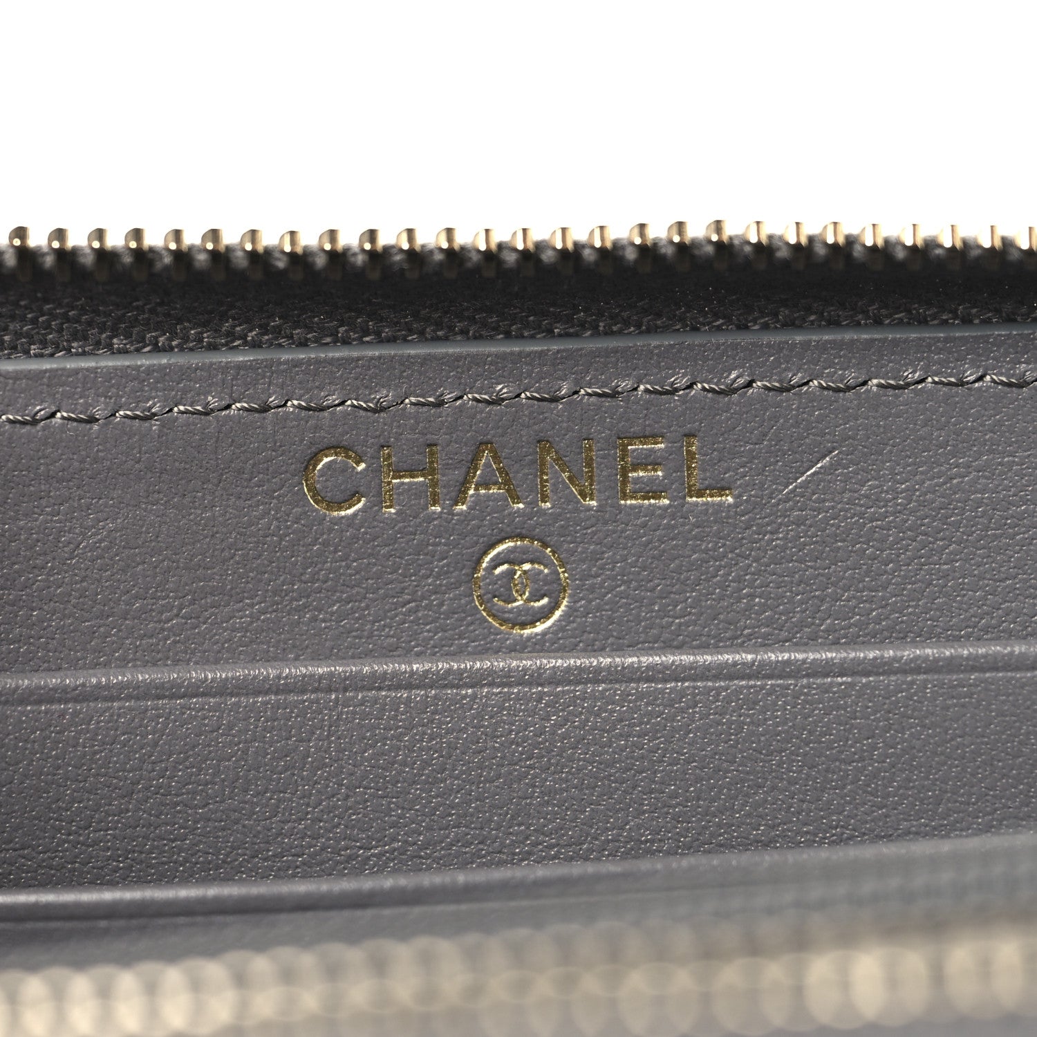 Chanel Lambskin Quilted Chanel 19 Long Zipped Around Wallet Grey 6 of 9