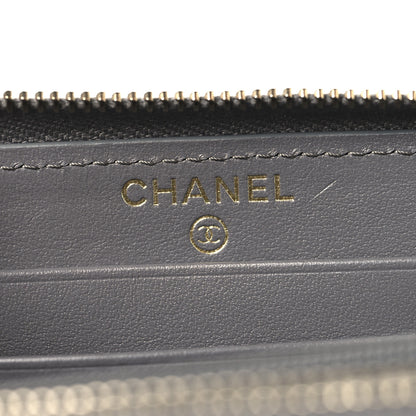 Chanel Lambskin Quilted Chanel 19 Long Zipped Around Wallet Grey 6 of 9