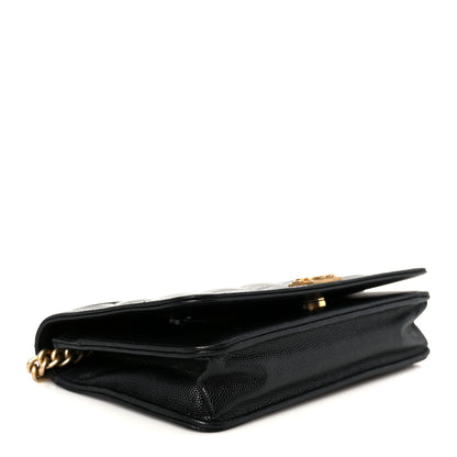 Chanel Caviar Quilted Boy Wallet On Chain WOC Black 4 of 12
