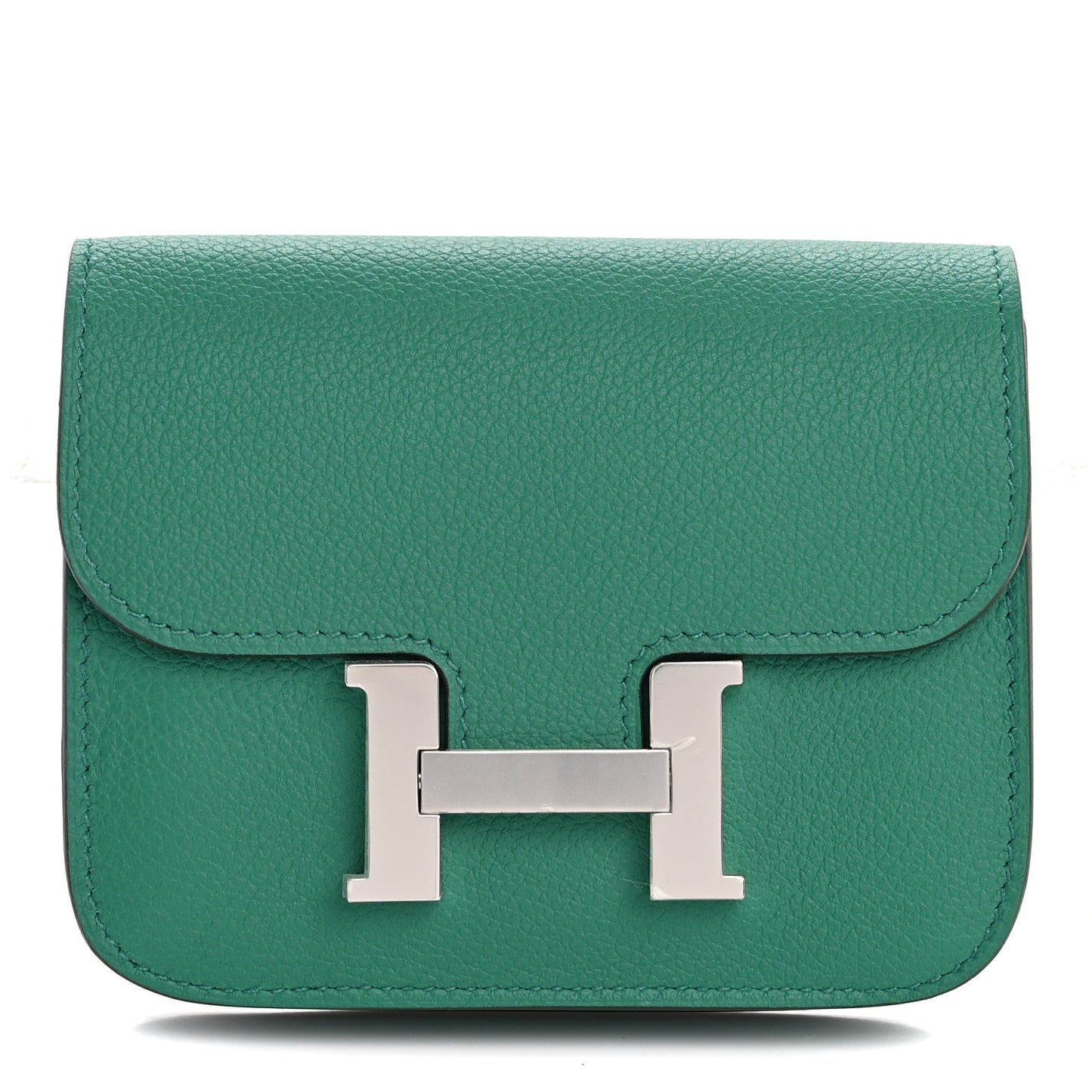 Evercolor Bi-Color Constance Slim Wallet Vert Vertigo Bleu Zanzibar