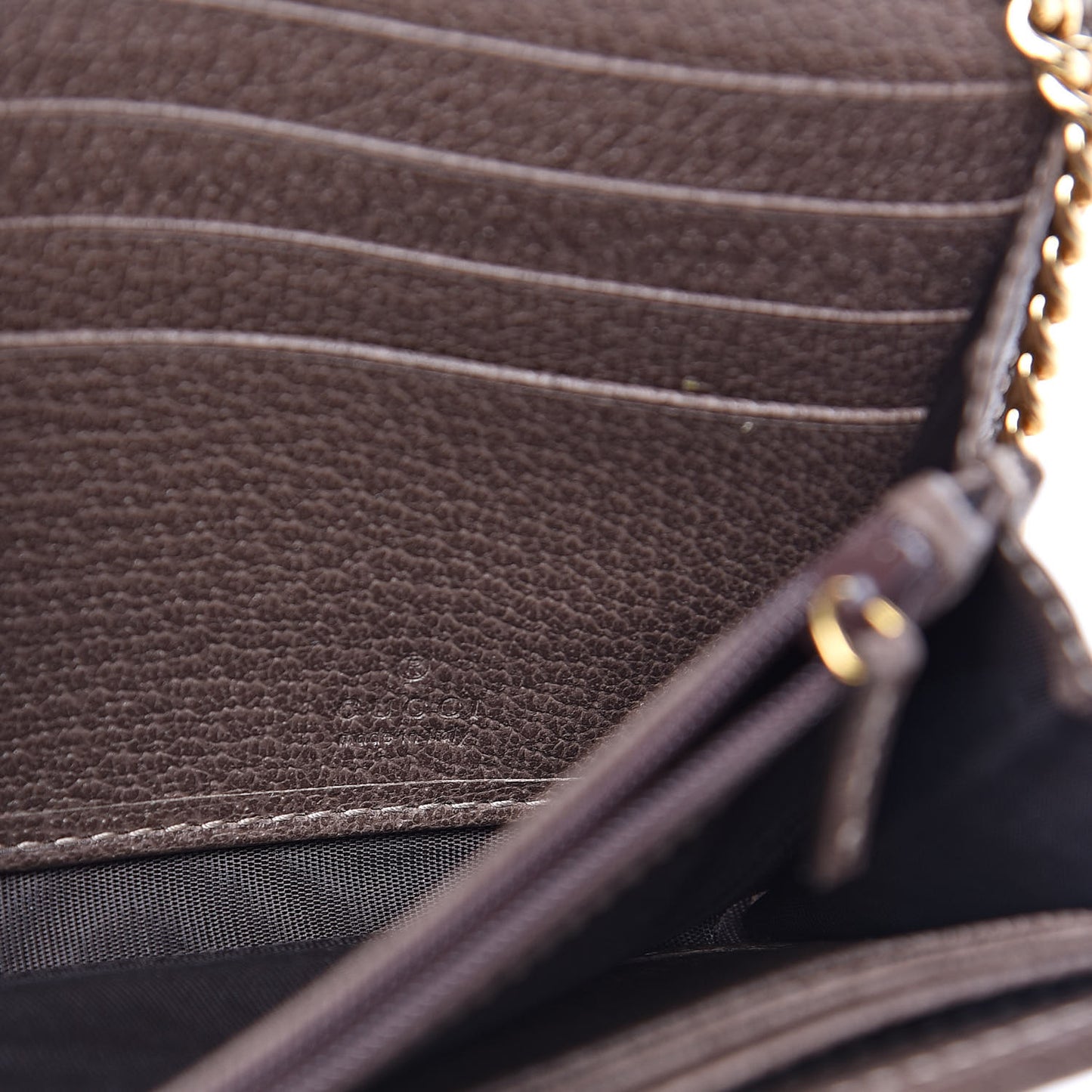 GG Supreme Monogram Web Ophidia Wallet On Chain Brown