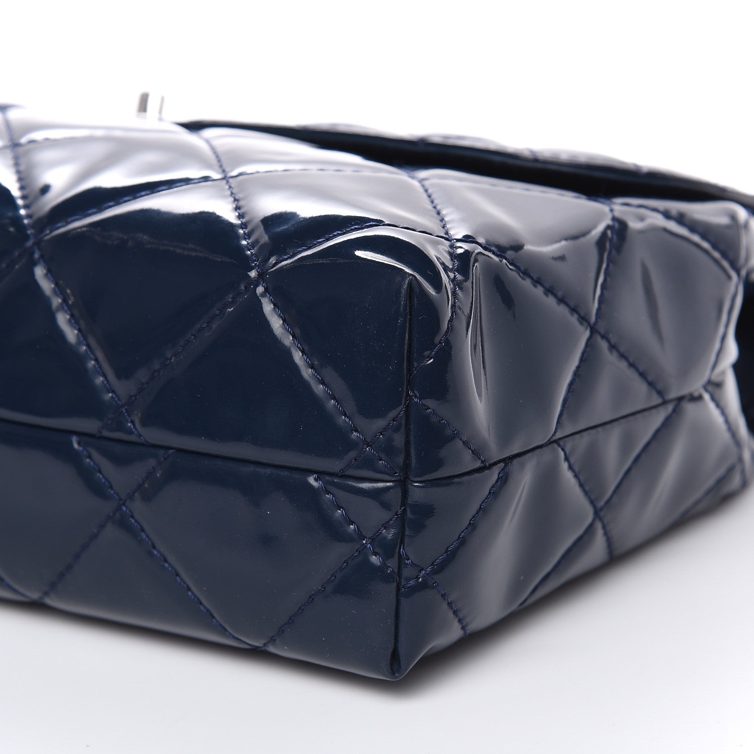 Chanel Vinyl Quilted In the Business Flap Bag Navy Blue 9 of 12