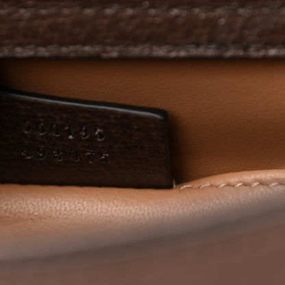 Gucci Monogram Jumbo GG Textured Dollar Calfskin Small Diana Tote Bag Camel Ebony New Acero 7 of 11