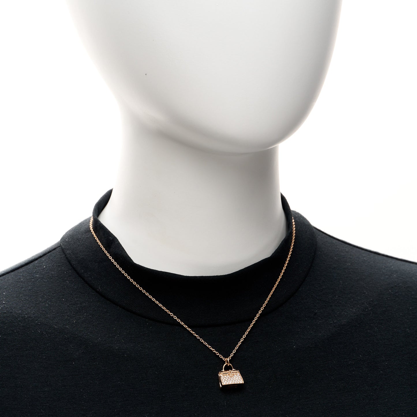 18K Rose Gold Diamond Kelly Amulettes Pendant Necklace