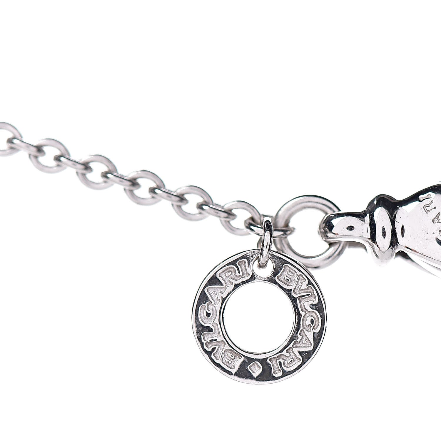 Bulgari 18K White Gold B.Zero1 Pendant Necklace 6 of 7