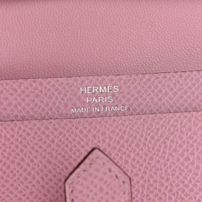 Hermes Epsom Bearn Card Holder Wallet Mauve Sylvestre 6 of 9