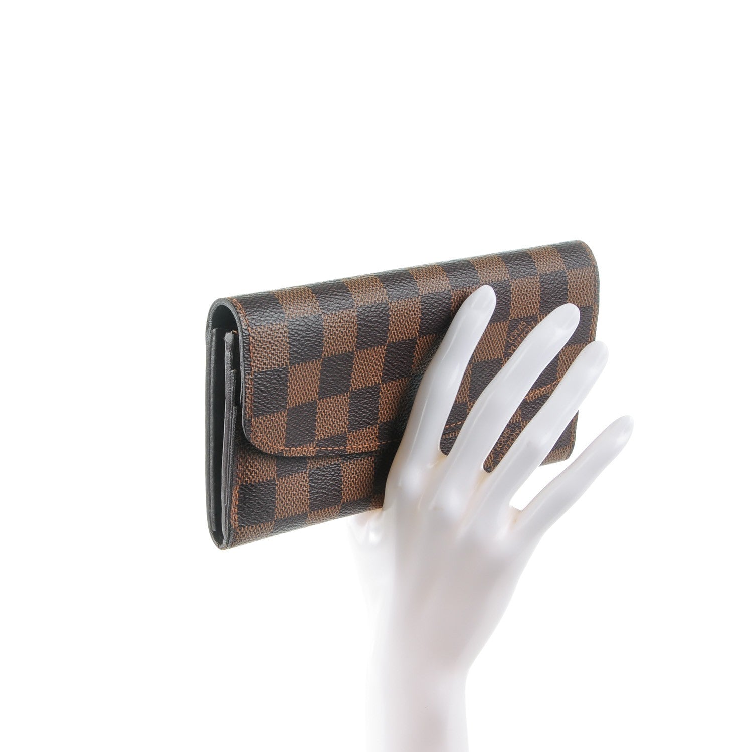 Louis Vuitton Damier Ebene Emilie Wallet 2 of 9