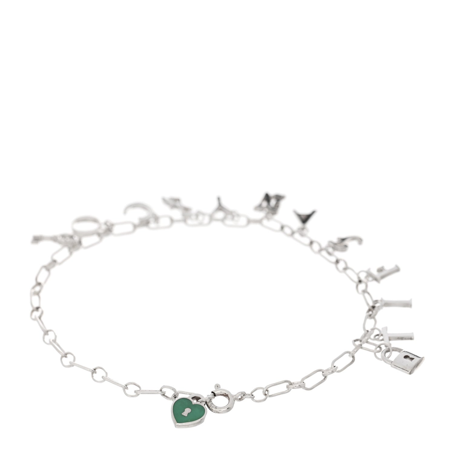 Tiffany Sterling Silver Enamel Love Notes Logo Charm Bracelet Blue 2 of 3