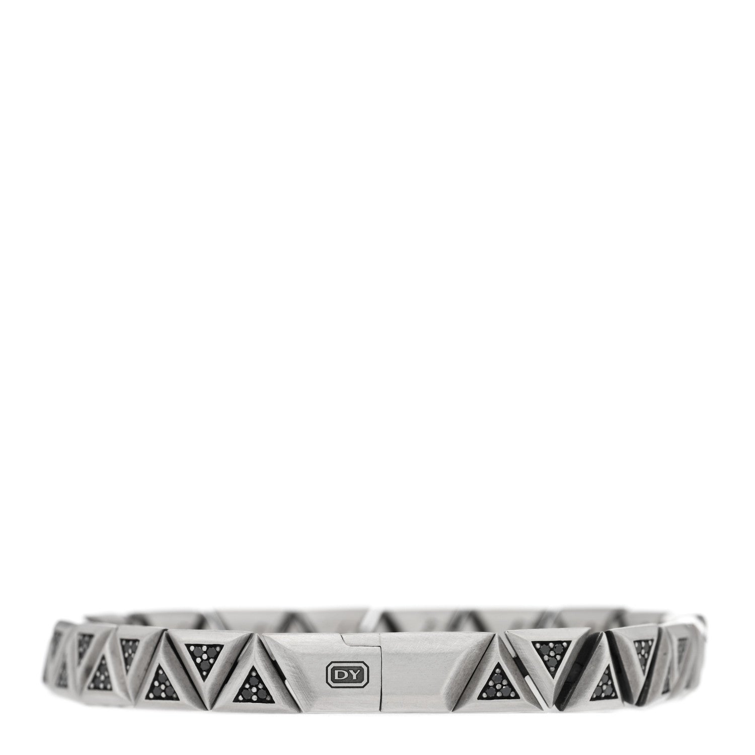 David Yurman Sterling Silver Black Diamond Link Chain Bracelet 2 of 3
