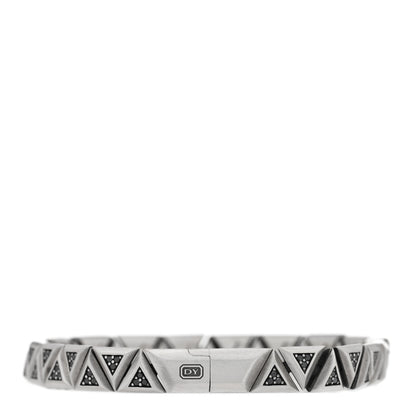 David Yurman Sterling Silver Black Diamond Link Chain Bracelet 2 of 3