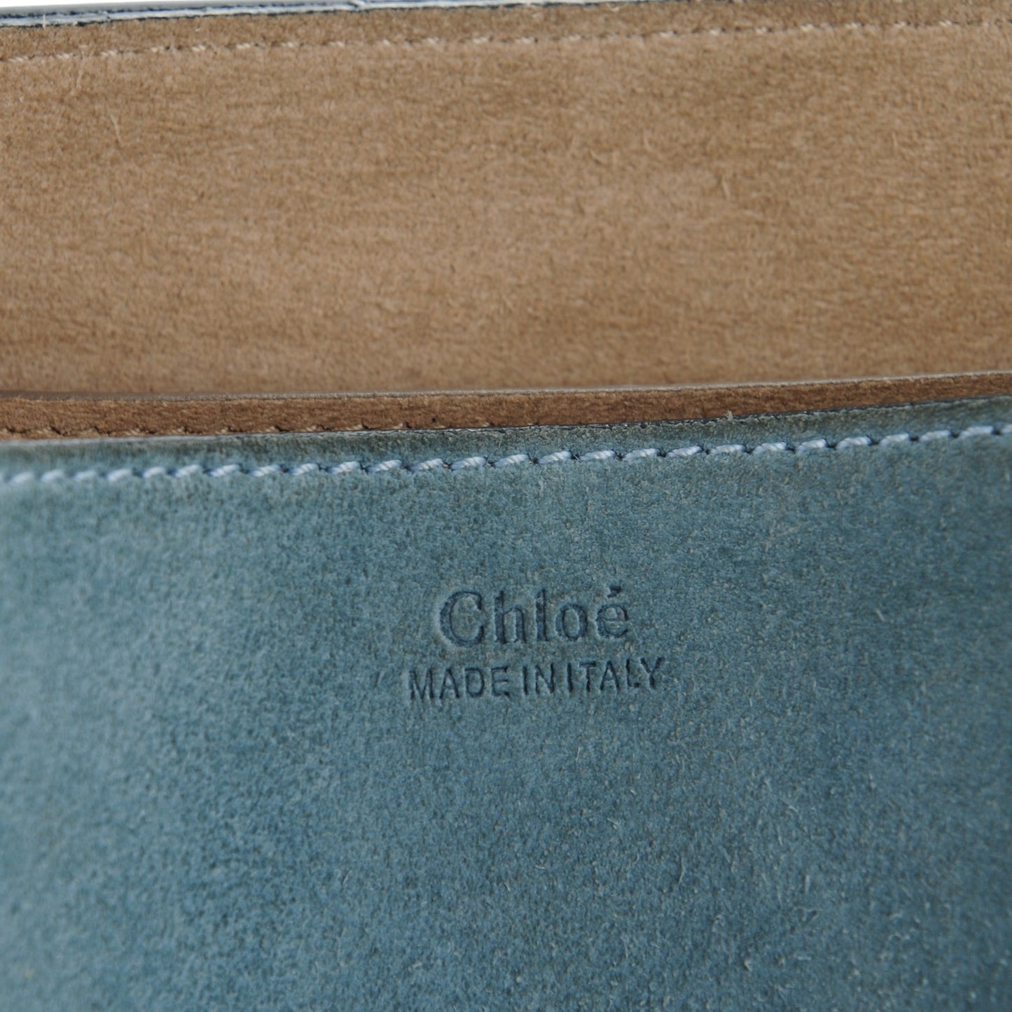 Suede Smooth Calfskin Medium Drew Shoulder Bag Cloudy Blue