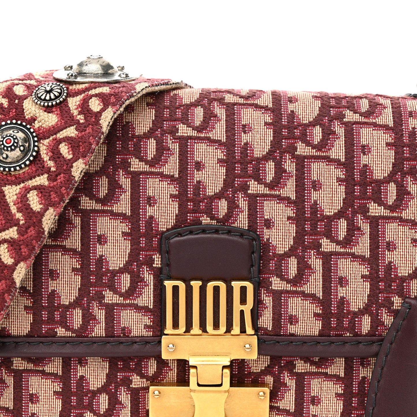 Oblique Dioraddict Flap Bag Burgundy