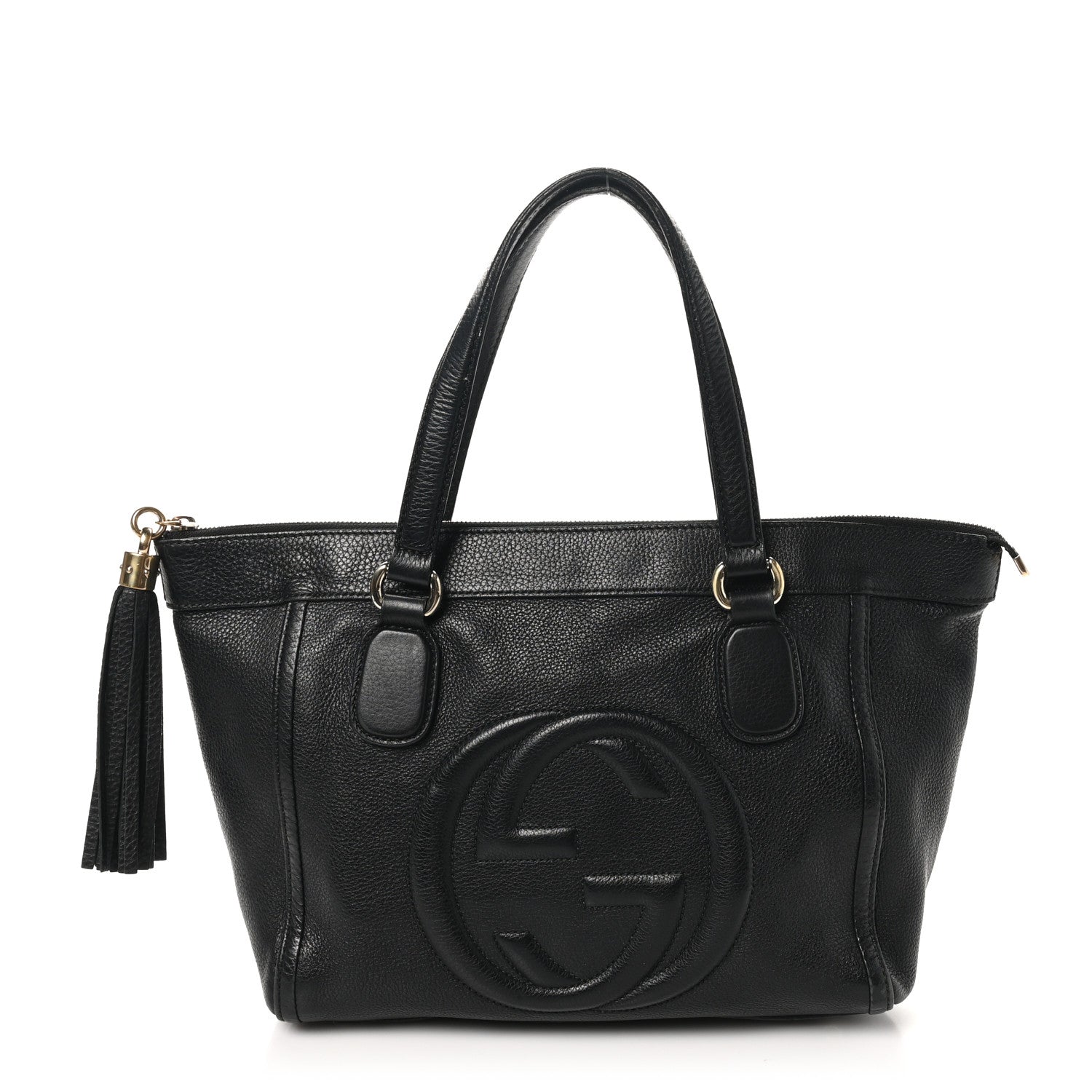 Gucci Pebbled Calfskin Small Soho Top Handle Bag Black 1 of 11