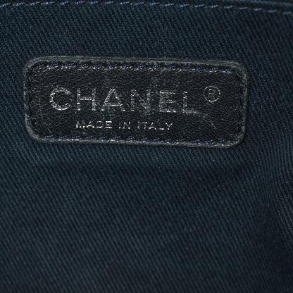 Chanel Denim Deauville Bowling Bag Dark Blue 6 of 11