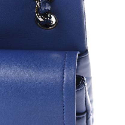 Chanel Patent Quilted Jumbo Double Flap Blue 9 of 13