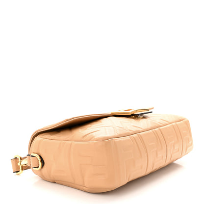 Fendi Nappa FF 1974 Embossed Baguette Miele Scuro 4 of 11