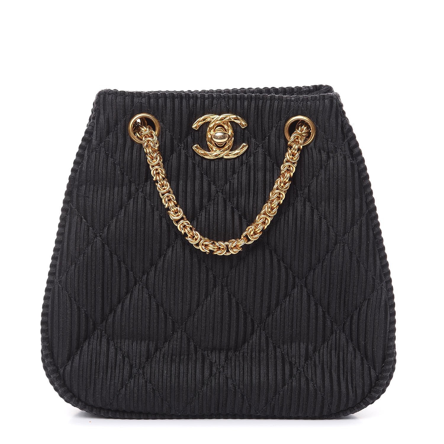 Chanel Canvas Vertical Quilt Mini Shoulder Bag Black 1 of 7