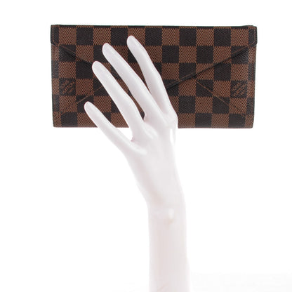 Louis Vuitton Damier Ebene Long Origami Wallet 2 of 9