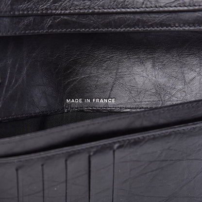 Chanel Aged Calfskin Quilted Reissue Yen Wallet Black 7 of 11
