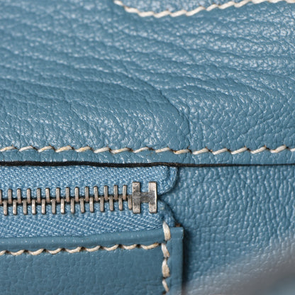 Hermes Taurillon Clemence Birkin 35 Blue Jean 20 of 40