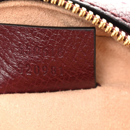 Gucci Soft Textured Calfskin Web Mini Ophidia Round Shoulder Bag Vintage Bordeaux 7 of 10