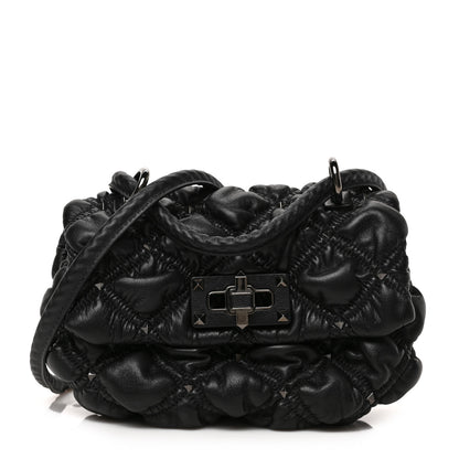 Valentino Garavani Nappa Small Spikeme Shoulder Bag Black 1 of 8