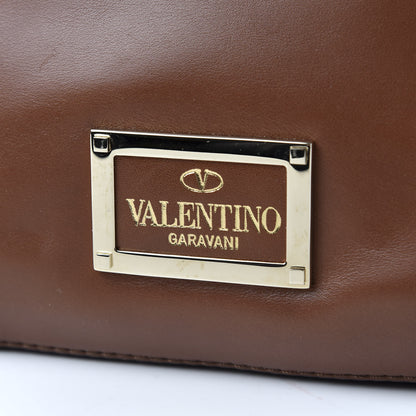 Valentino Garavani Vitello Demetra Satchel Brun 8 of 10
