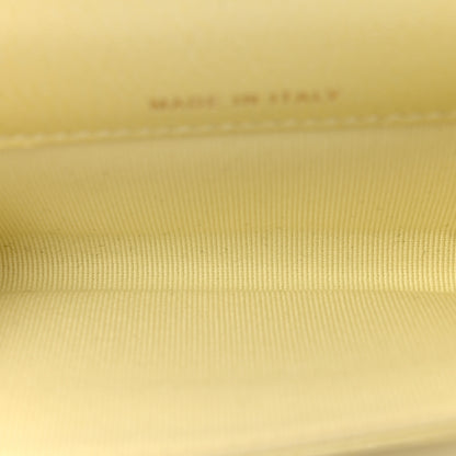Chanel Cloudy Pearly Goatskin Quilted Flap Card Holder Wallet Light Yellow 5 of 9