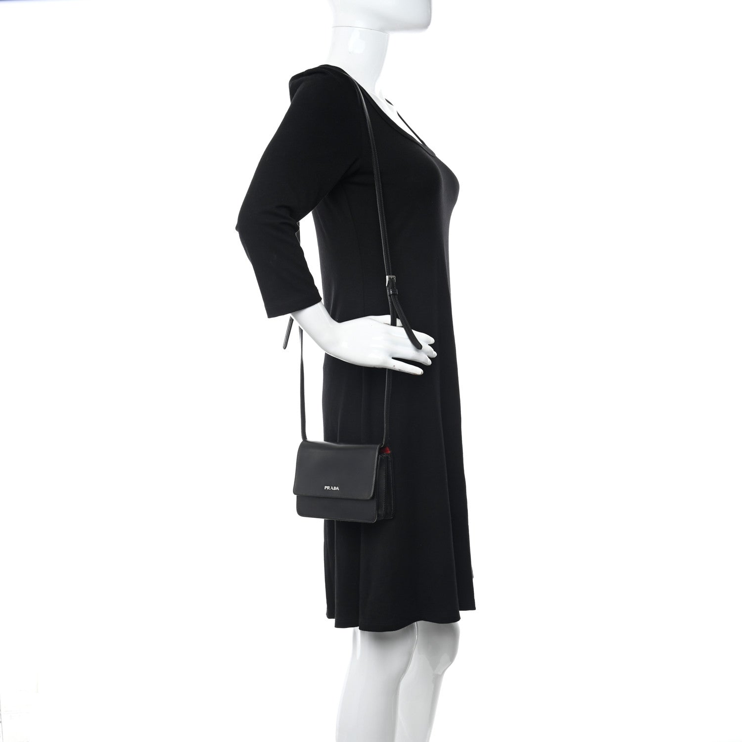 Prada Box Calfskin Mini Bag Black 2 of 10