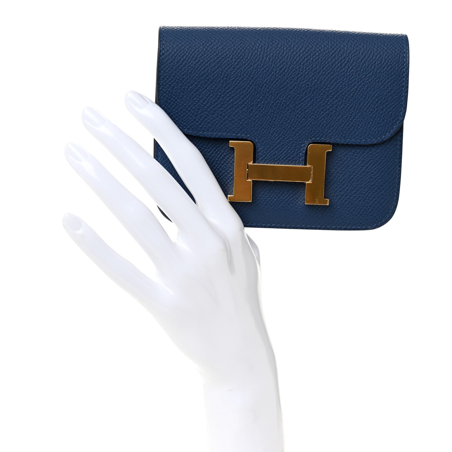 Hermes Epsom Constance Slim Wallet Deep Blue 2 of 7