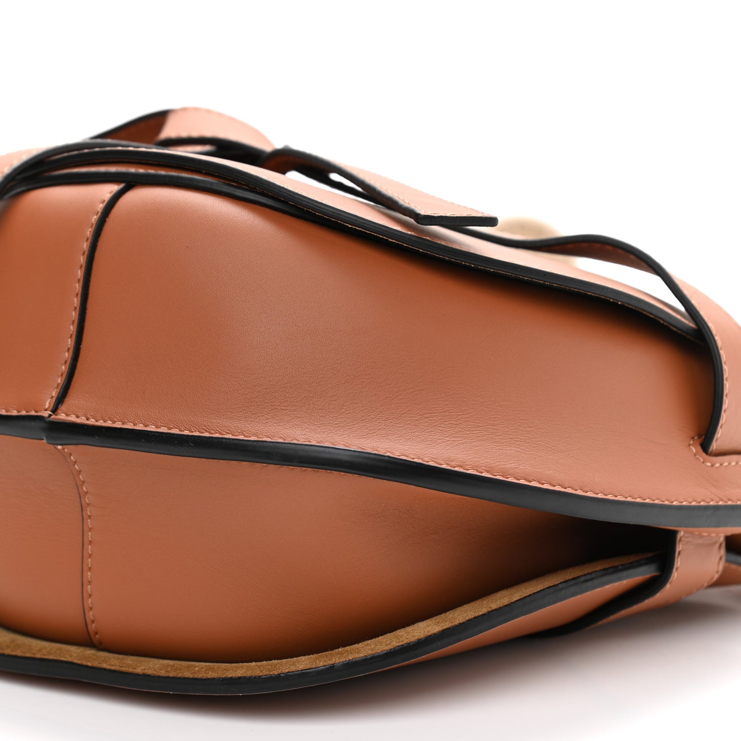 Calfskin Jacquard Medium Gate Dual Bag Tan