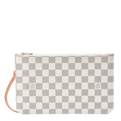 Louis Vuitton Damier Azur Neverfull MM GM Pochette Rose Ballerine 1 of 7