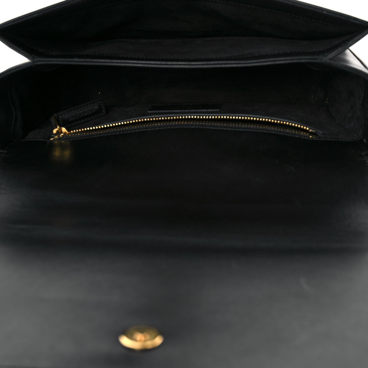 Saint Laurent Smooth Calfskin Medium Classic Monogram Universite Bag Black 5 of 8