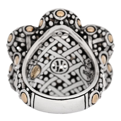 John Hardy Sterling Silver 18K Yellow Gold Pearl Jaisalmer Dot Ring 54 7 4 of 6
