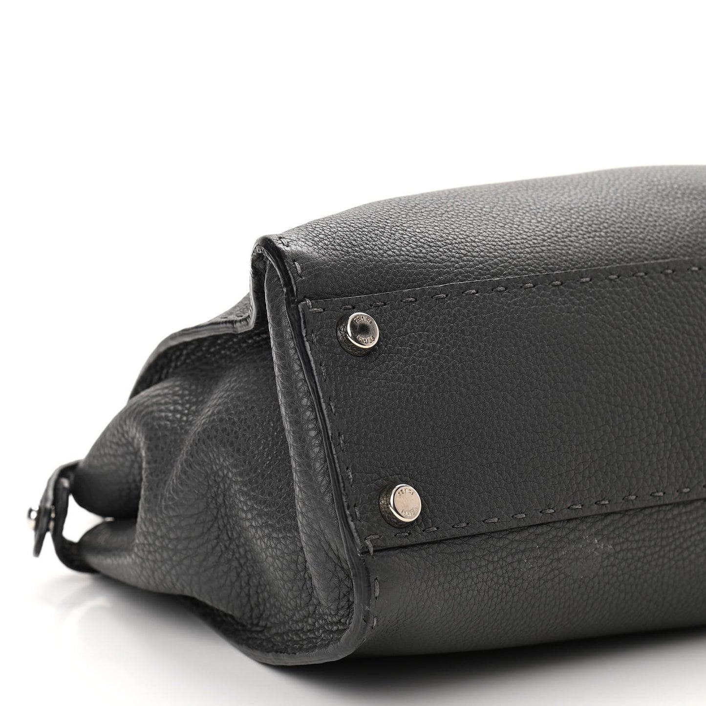 Cuoio Romano Selleria Bi-Color Medium Peekaboo Iconic Satchel Asfalto Latte