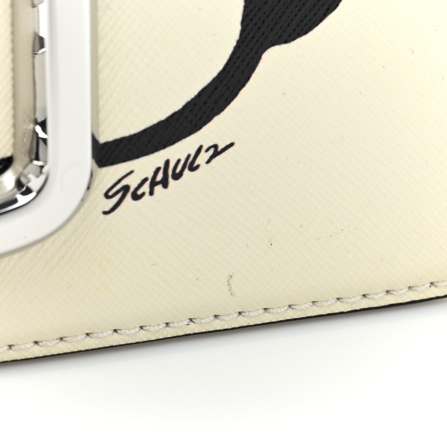 Marc Jacobs X Peanuts Saffiano Small Snoopy Snapshot Camera Bag White Black 12 of 12