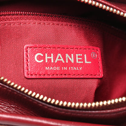 Chanel Tweed Calfskin Small Gabrielle Hobo Burgundy 6 of 10