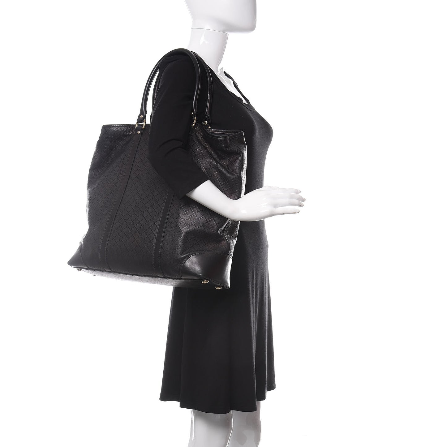 Diamante Joy Vertical Tote Black