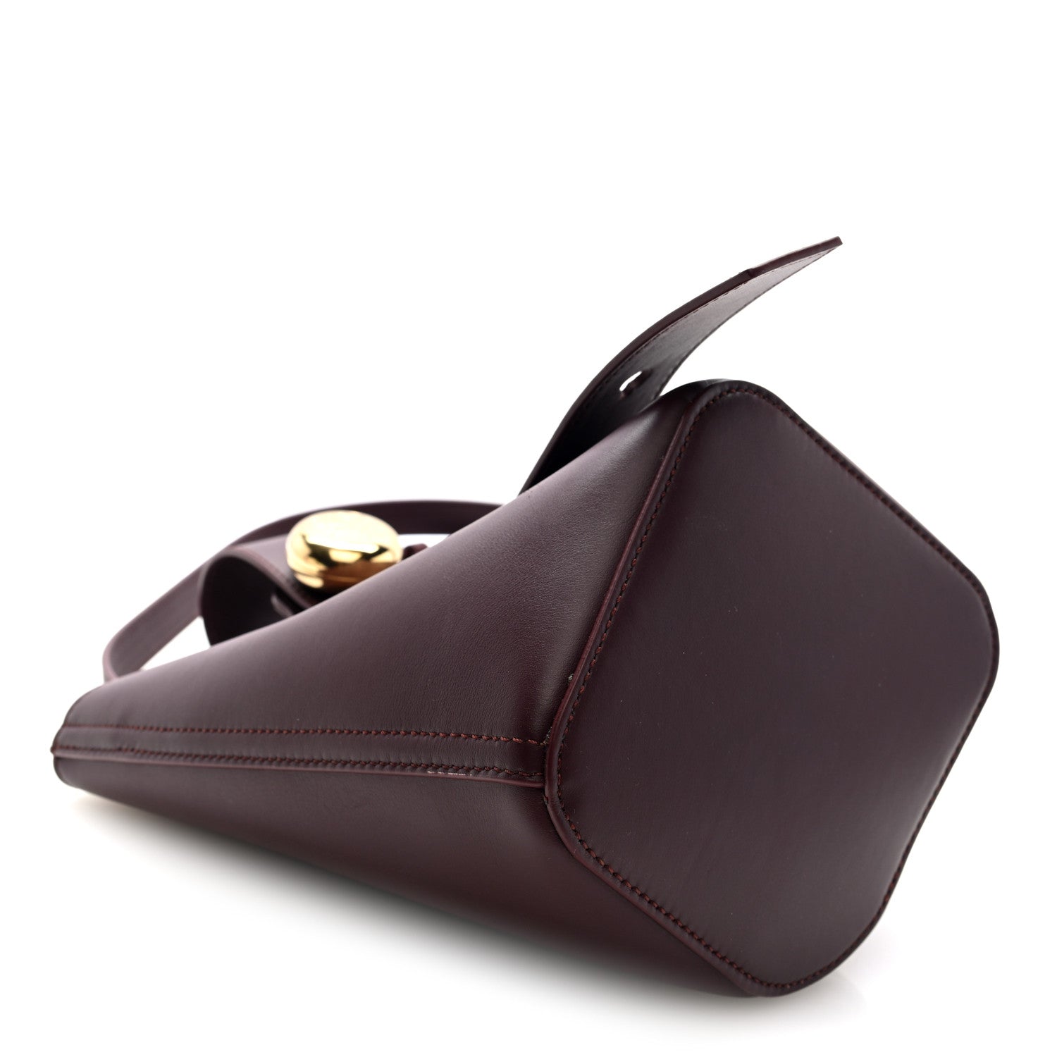 Loewe Calfskin Mini Pebble Bucket Bag Dark Burgundy 4 of 9