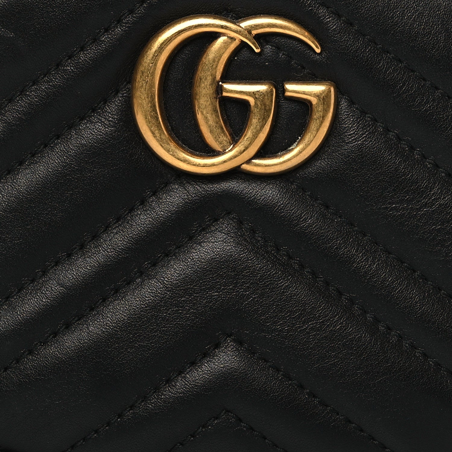 Gucci Calfskin Matelasse GG Marmont Belt 75 30 Bag Black 8 of 10