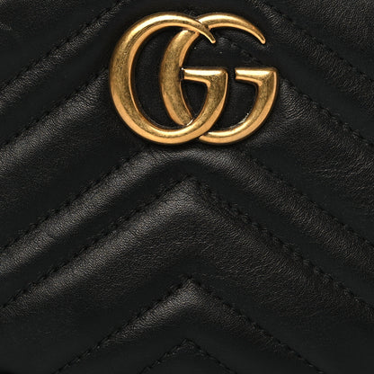 Gucci Calfskin Matelasse GG Marmont Belt 75 30 Bag Black 8 of 10