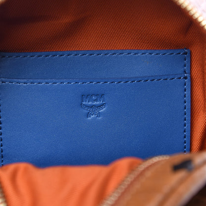 MCM Visetos X-Mini Stark Backpack Cognac Blue 6 of 8