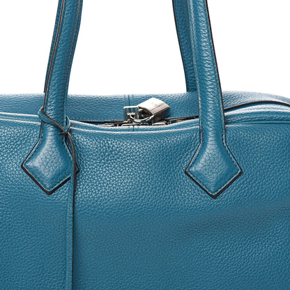 Hermes Taurillon Clemence Victoria II 35 Bleu Izmir 15 of 15