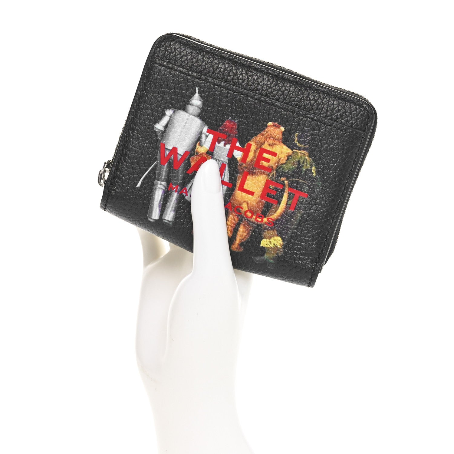 Marc Jacobs X The Wizard Of Oz Friends of Dorothy Grained Calfskin Mini Compact Wallet Black Multicolor 2 of 8