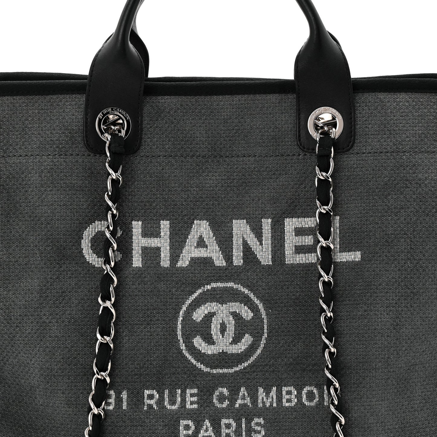Canvas Large Deauville Tote Grey