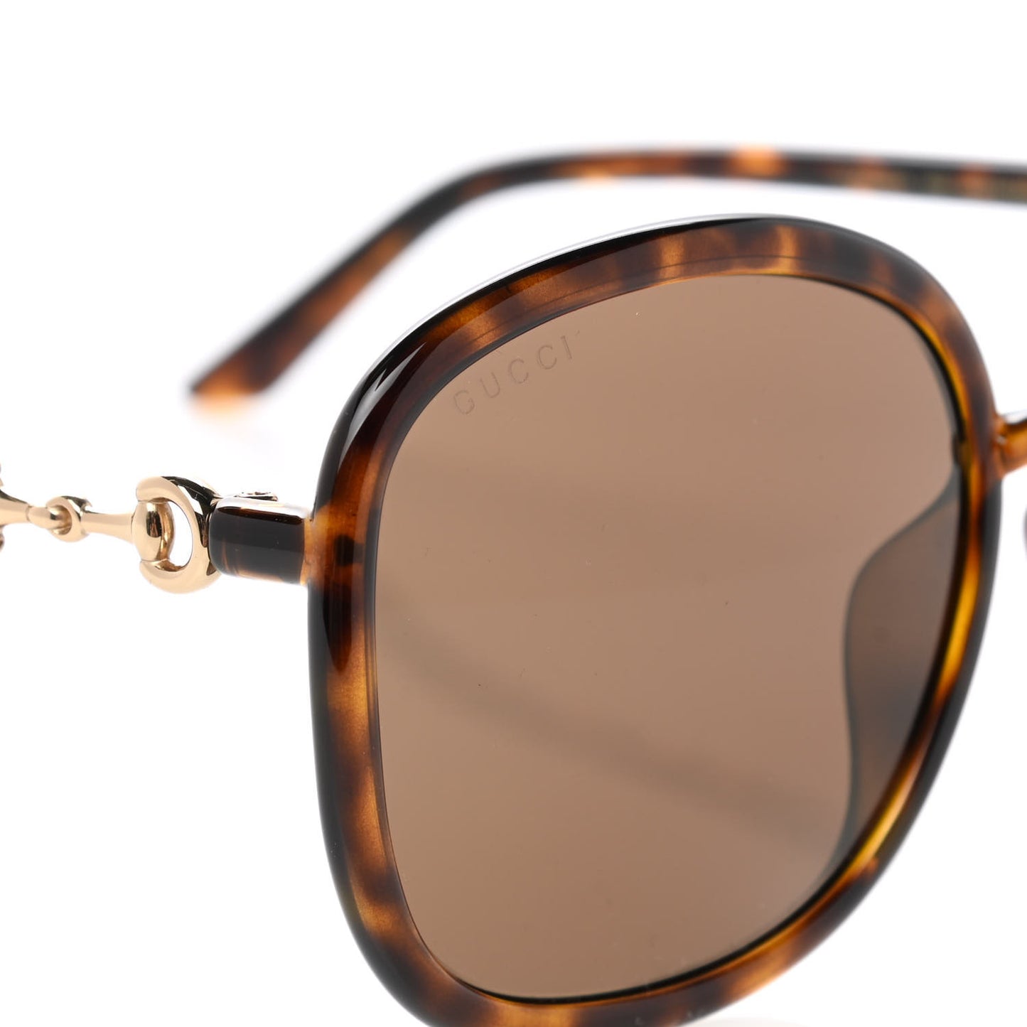 Horsebit Square Frame Sunglasses GG0892SA Tortoise