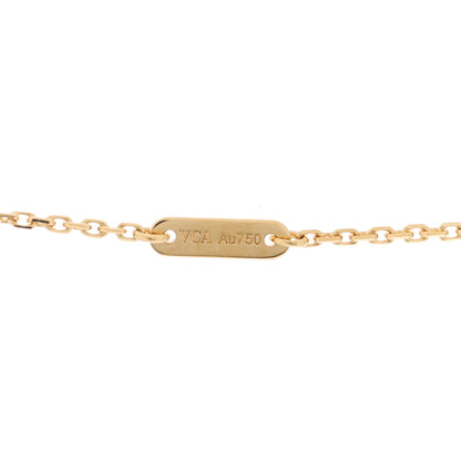 Van Cleef & Arpels 18K Yellow Gold Mother of Pearl Sweet Alhambra Butterfly Pendant Necklace 6 of 7